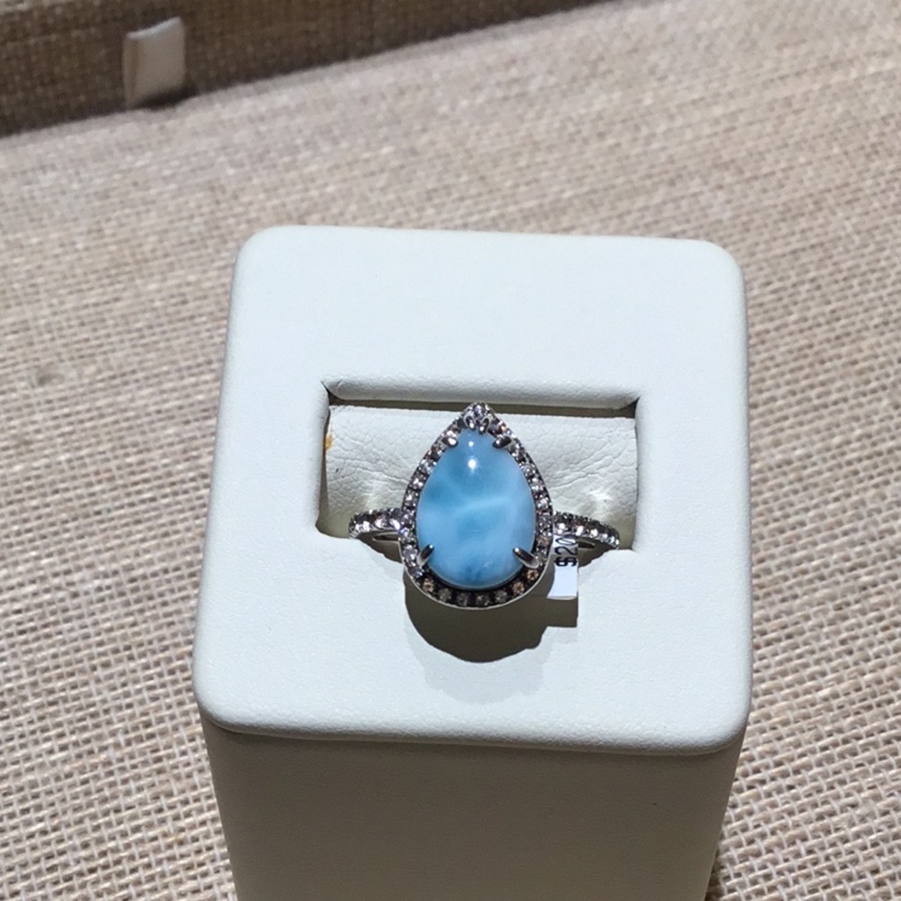 Alamea Sterling Silver Larimar Ring